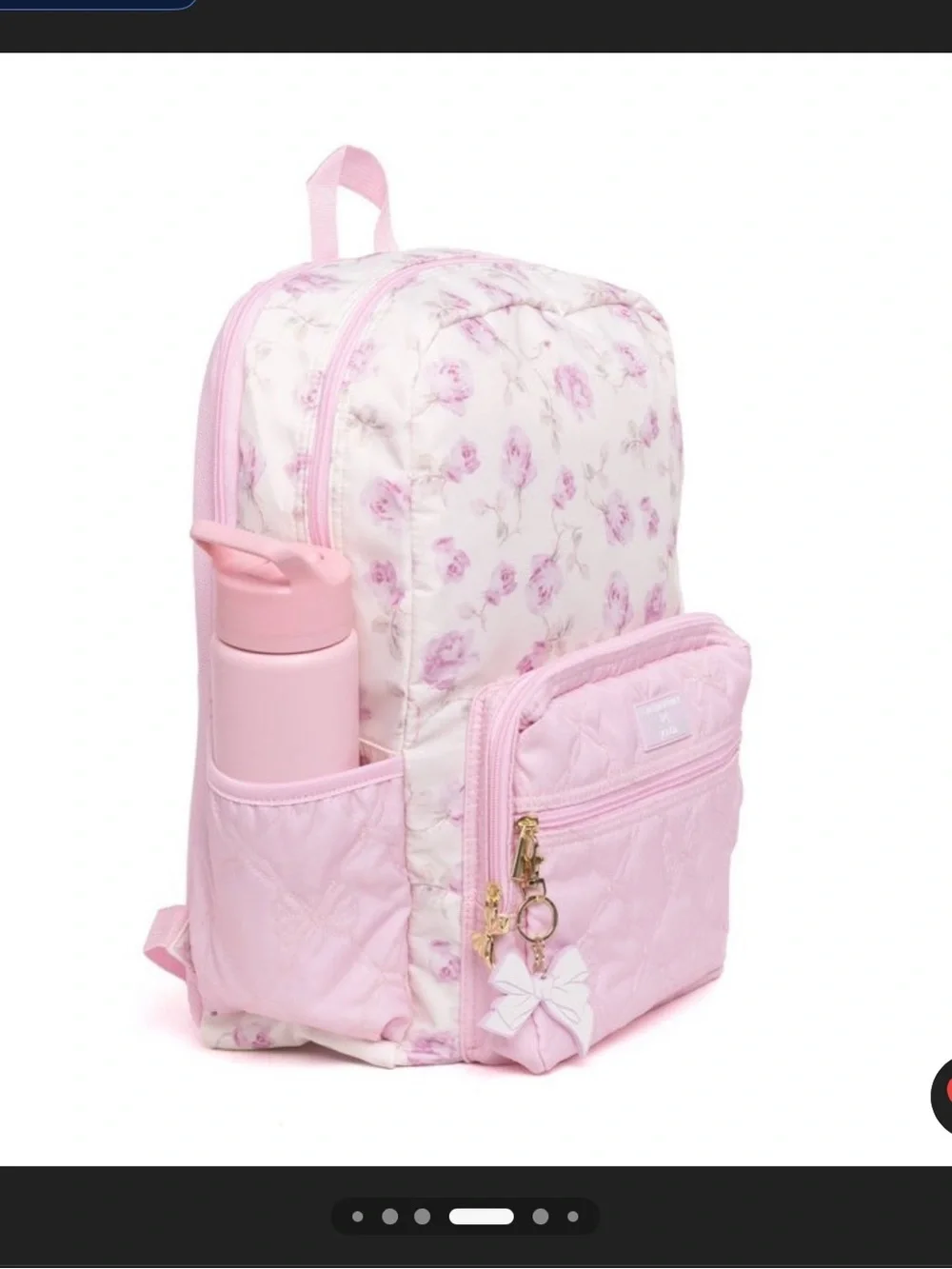 LoveShackFancy x Target - Yoobi Ribbon Rosa Backpack Sterling dusk